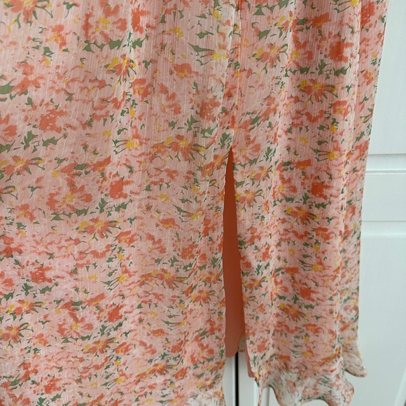 Floral Ruffle Blouse - Pink and Orange - Picture 4 of 4